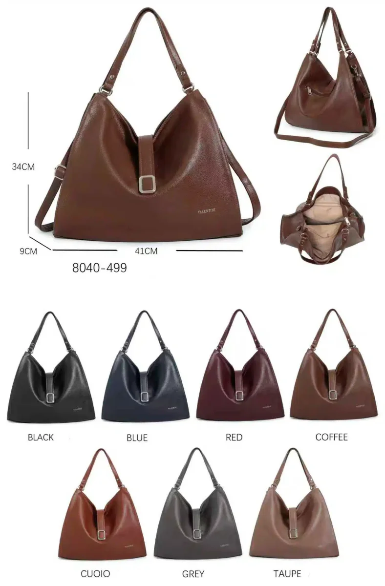 Bolso de Hombro Sintético tipo Hobo con Gran Capacidad, Mini Solapa y Bolsillo Trasero para Mujer - Imagen 3