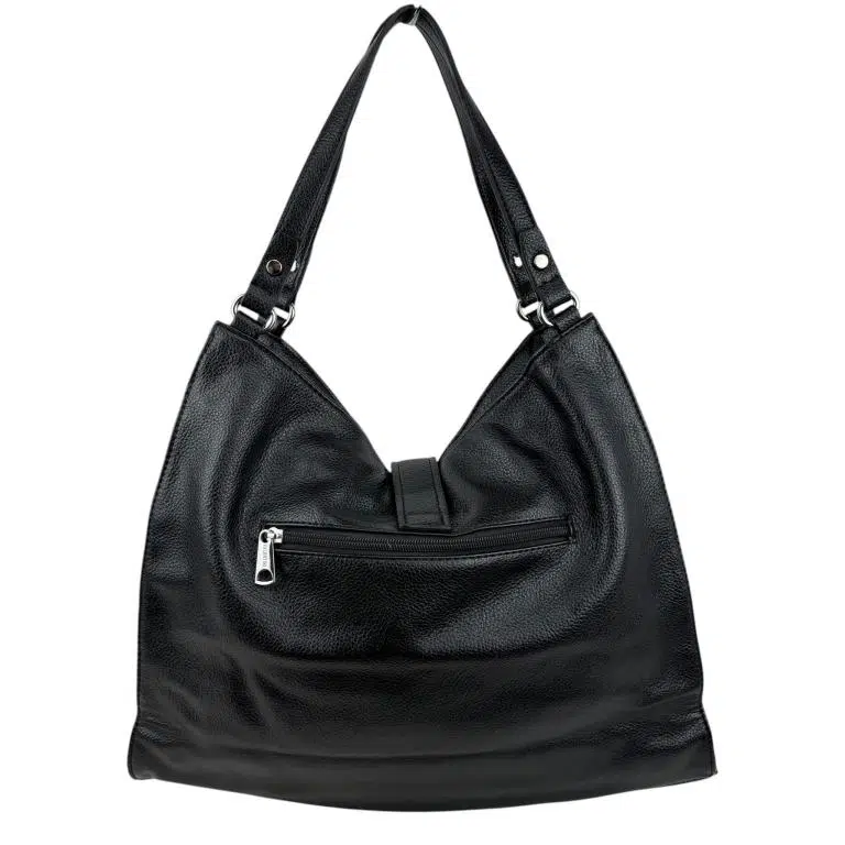 Bolso de Hombro Sintético tipo Hobo con Gran Capacidad, Mini Solapa y Bolsillo Trasero para Mujer - Imagen 5