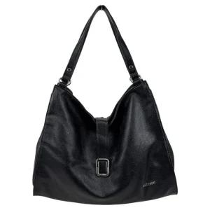 Bolso de Hombro Sintético tipo Hobo con Gran Capacidad, Mini Solapa y Bolsillo Trasero para Mujer