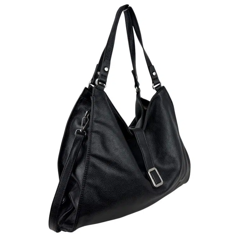 Bolso de Hombro Sintético tipo Hobo con Gran Capacidad, Mini Solapa y Bolsillo Trasero para Mujer - Imagen 4