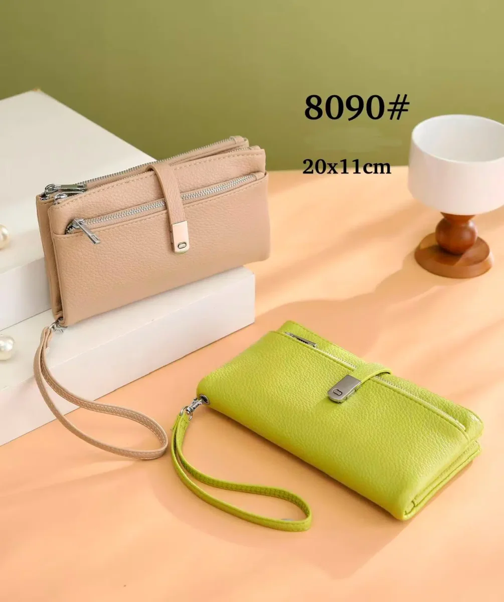 Cartera Tarjetero Sintético de Mujer con Asa Corta Extraíble y Cremalleras para Mujer - Imagen 2