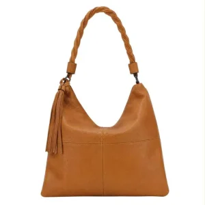 Bolso de Hombro Sintético con Asa Larga Trenzada y Gran Capacidad para Mujer