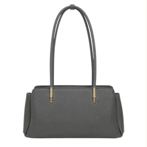 Bolso de Hombro Sintético tipo Bowling con Cremallera y 3 Compartimentos Internos para Mujer