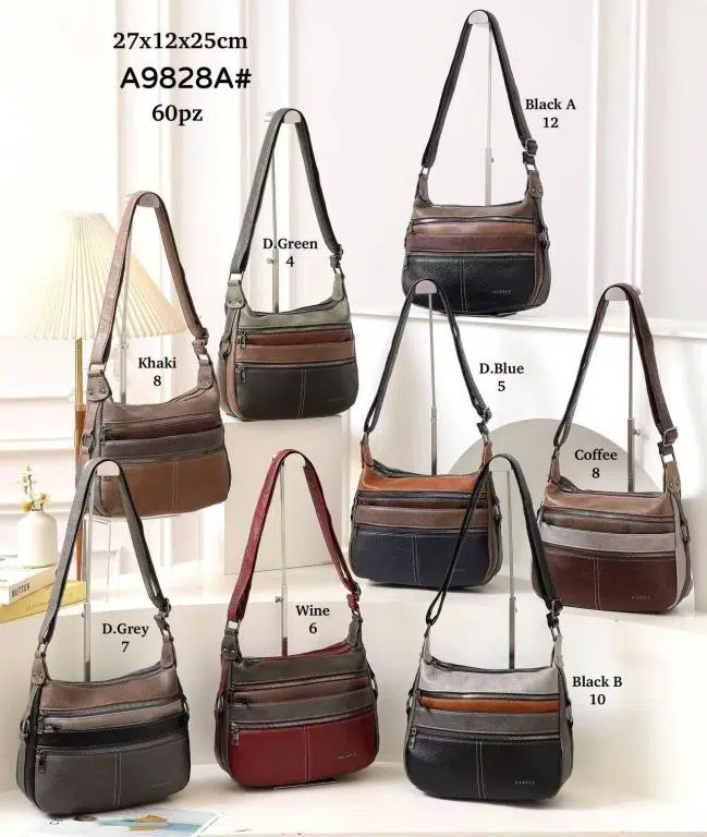 Bolso de Hombro Sintético Maxfly con Diseño Multicolor y 6 Cremalleras para Mujer - Imagen 3