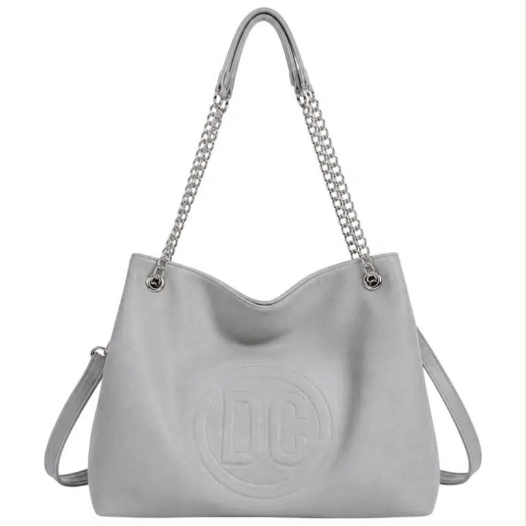 Bolso de Hombro Sintético Hobo con Estampado Frontal D.C. y 2 Asas Ajustables de Cadena - Imagen 5