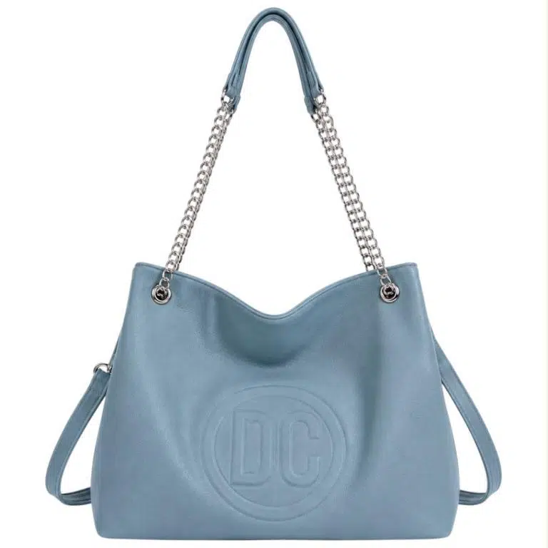 Bolso de Hombro Sintético Hobo con Estampado Frontal D.C. y 2 Asas Ajustables de Cadena - Imagen 3