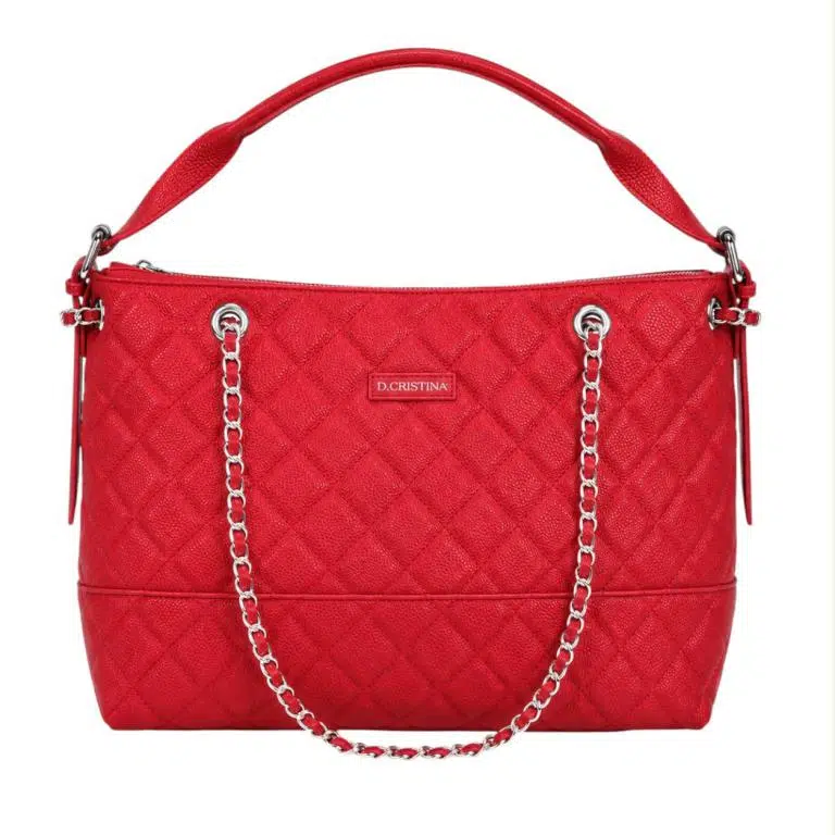 Bolso de Mano Sintético Mujer con Asas Largas Ajustables Tipo Cadena