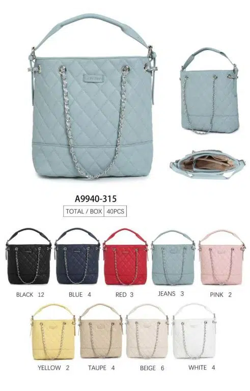 Bolso de Mano Sintético D. Cristina para Mujer con 2 Asas de Cadena y Cremallera - Imagen 5