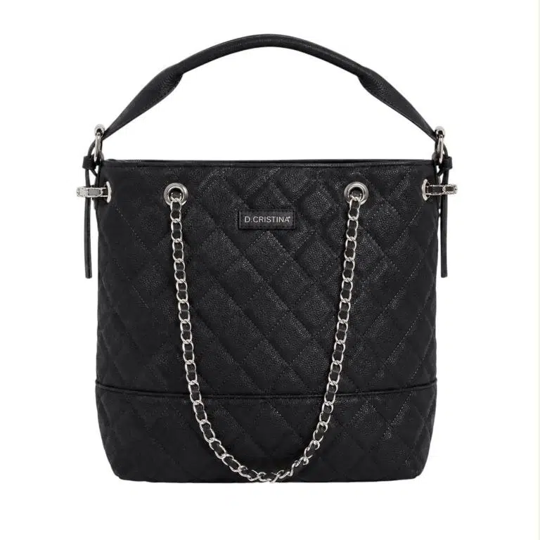 Bolso de Mano Sintético D. Cristina para Mujer con 2 Asas de Cadena y Cremallera - Imagen 4