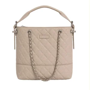 Bolso de Mano Sintético D. Cristina para Mujer con 2 Asas de Cadena y Cremallera