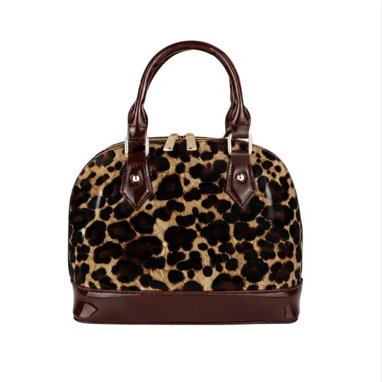 Bolso de Mano Domo Sintético con Frontal Animal Print y 2 Cremalleras Enterizas para Mujer - Imagen 6
