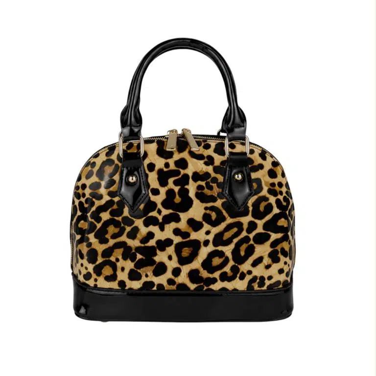 Bolso de Mano Domo Sintético con Frontal Animal Print y 2 Cremalleras Enterizas para Mujer - Imagen 2
