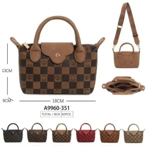Bolso de Mano Sintético y Compacto Micussi de Mujer con Mini Solapa y Tira Bandolera