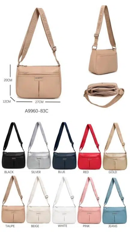 Bolso de Hombro Sintético para Mujer con 3 Bolsillos Exteriores y Tira Bandolera Ajustable - Imagen 3