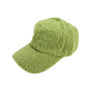Gorra Sintética Estilo Borreguito con Colores Lisos y Efecto Peluche para Mujer