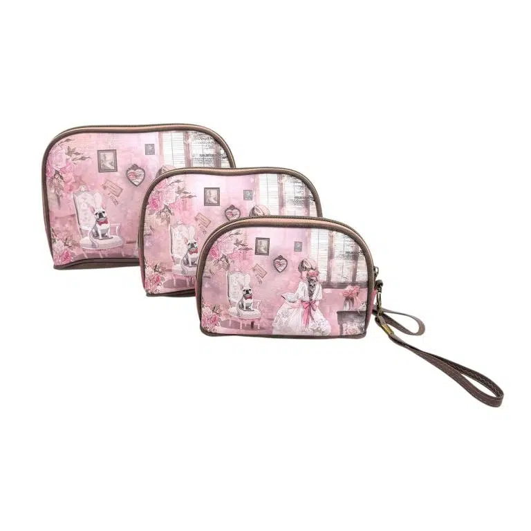 Pack de 3 Neceseres Sintéticos de Mujer en diferentes tamaños con Diseño de Muñeca Sweet Candy - Imagen 4