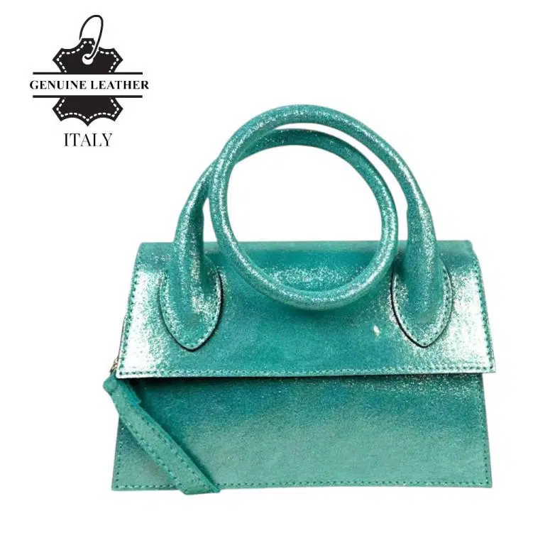 Bolso Bandolera de Piel con Asa Larga Moldeable y Efecto Brillante Mujer - Imagen 2