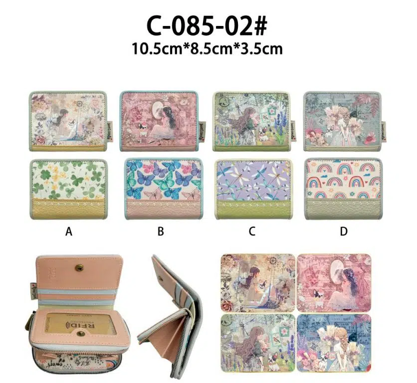 Monedero Compacto Sintético con Diseño Muñeca Sweet Candy, Caja y Espacio para Tarjetas de Mujer - Imagen 2