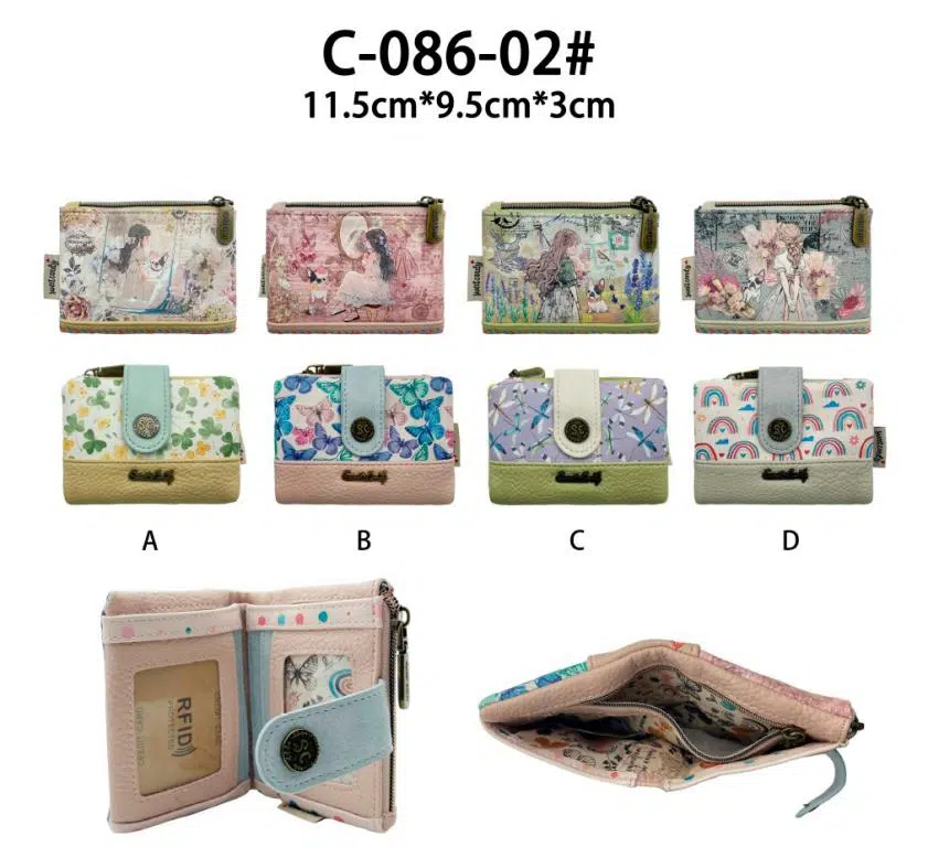 Monedero Sintético Compacto con Diseño Muñeca Sweet Candy, Cremallera y Espacio para Tarjetas de Mujer - Imagen 2