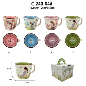 Taza de Cerámica con Muñeca Sweet Candy, Caja y Gran Calidad para Mujer