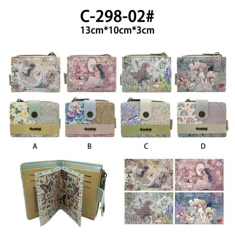 Monedero Sintético con Diseño Muñeca Sweet Candy, Caja, Cremallera, Solapa y Espacio para Tarjetas - Imagen 2