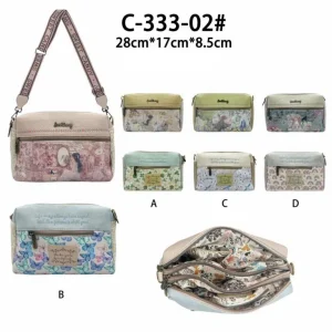 Bolso Bandolera Sintético de Mujer con Muñeca Sweet Candy, Cremallera y Multicompartimentos