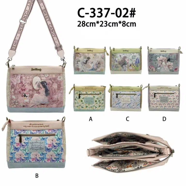Bolso Bandolera Sintética con Diseño Muñeca Sweet Candy, Bolsillo Trasero y Multicompartimentos Mujer - Imagen 2