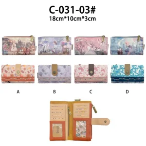Cartera Sintética de Mujer con Muñeca Sweet Candy, Espacio para Tarjetas y Bolsillo Interno