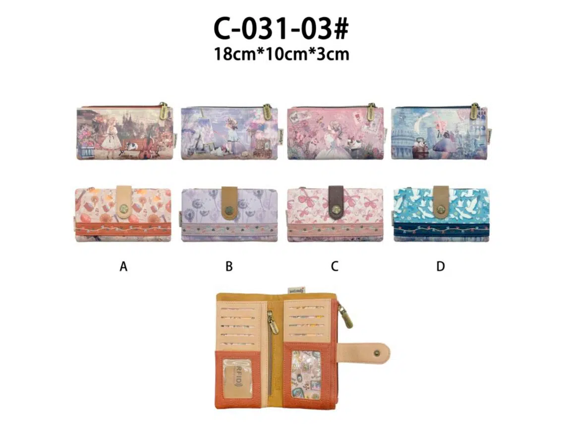 Cartera Sintética de Mujer con Muñeca Sweet Candy, Espacio para Tarjetas y Bolsillo Interno - Imagen 2