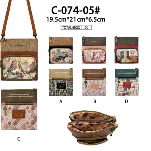 Bolso Bandolera Sintético Muñeca Sweet Candy con 4 Bolsillos con Cierre de Cremallera Mujer