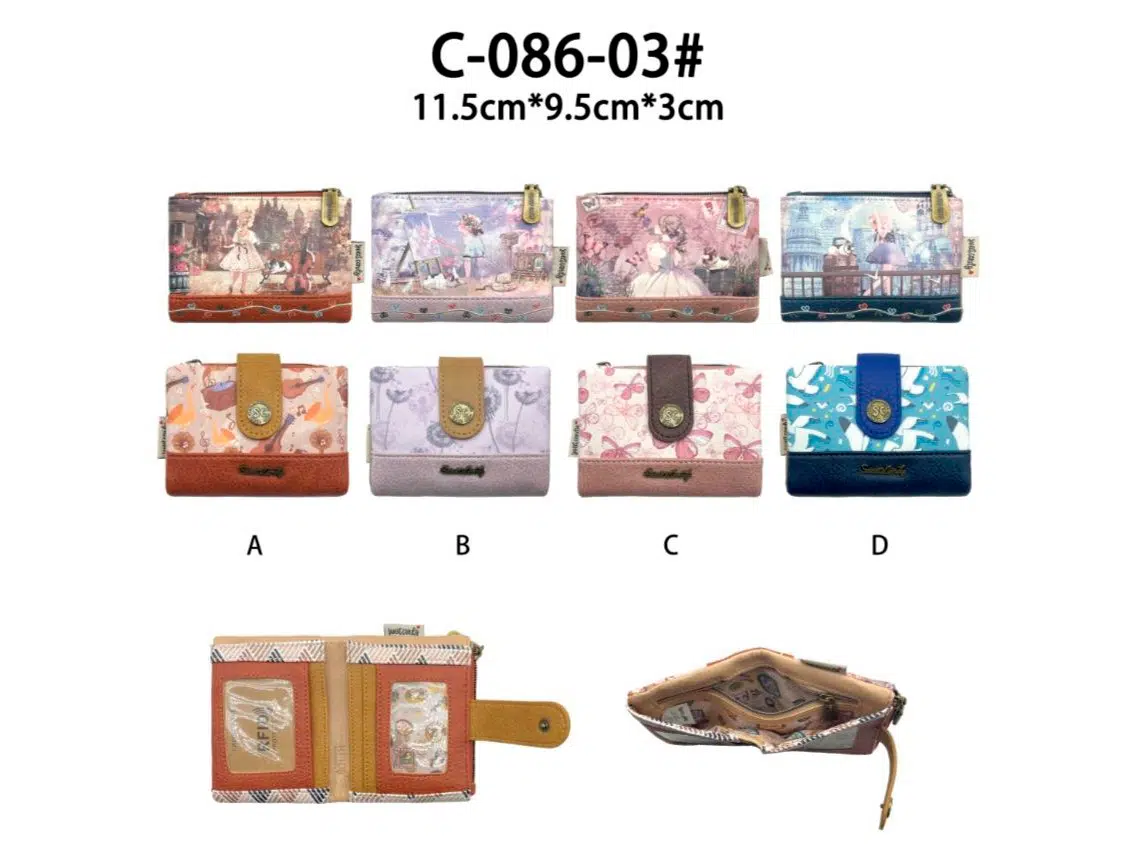 Monedero Sintético Compacto con Muñeca Sweet Candy y Espacio para Tarjetas de Mujer - Imagen 2
