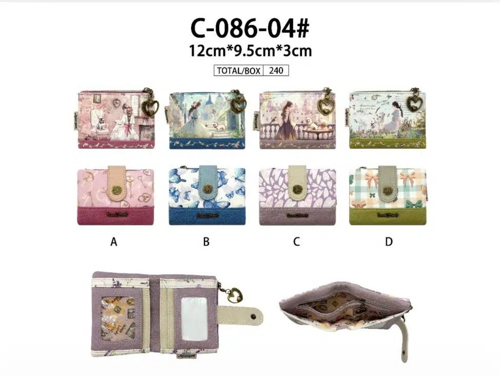 Monedero Sintético de Mujer con Muñeca Sweet Candy, Tamaño Compacto y Espacio para Tarjetas - Imagen 2