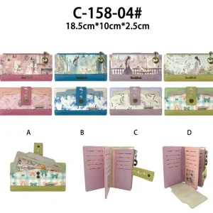 Cartera Sintética Muñeca Sweet Candy con Tarjetero Extraíble y Mini Solapa de Botón para Mujer