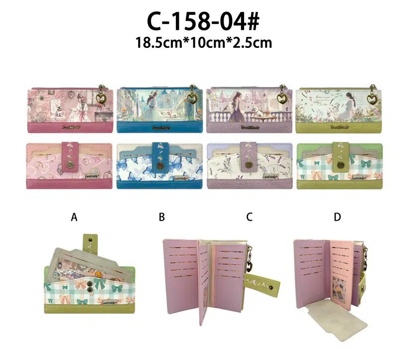 Cartera Sintética Muñeca Sweet Candy con Tarjetero Extraíble y Mini Solapa de Botón para Mujer - Imagen 2