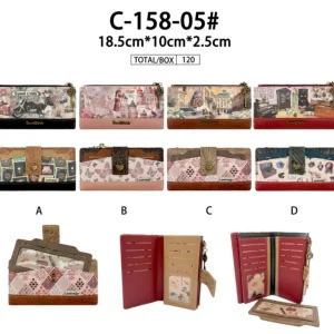 Cartera Sintética de Mujer Muñeca Sweet Candy con Tarjetero Extraíble y Mini Solapa de Botón
