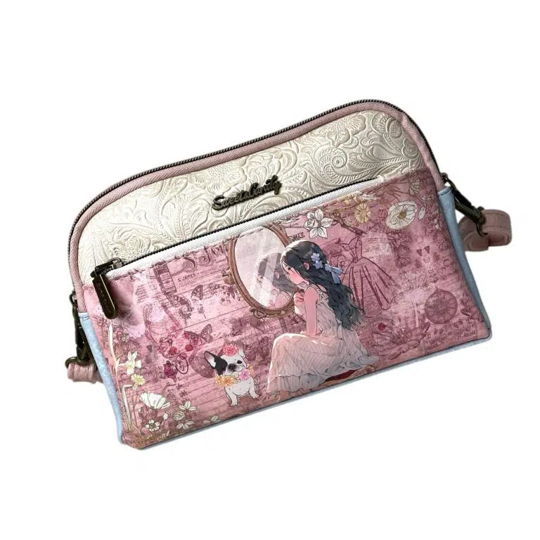 Bolso Bandolera Sintético Muñeca Sweet Candy para Mujer con 4 Bolsillos con Cremallera - Imagen 7