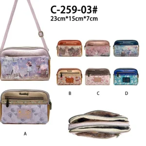 Bolso Bandolera Sintético Muñeca Sweet Candy con 4 Bolsillos con Cremallera para Mujer