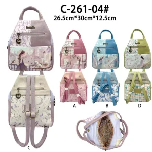 Mochila Sintética Muñeca Sweet Candy con Bolsillos Exteriores y Gran Capacidad para Mujer