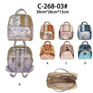 Mochila Sintética Muñeca Sweet Candy con Gran Capacidad, Bolsillo Trasero y Frontal para Mujer