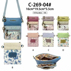 Bolso Bandolera Sintético de Mujer con Muñeca Sweet Candy y Bolsillos Frontales
