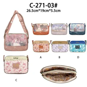 Bolso Bandolera Sintético con Muñeca Sweet Candy, Bolsillos Exteriores y 2 Compartimentos Mujer