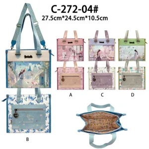 Bolso Sintético Shopper de Mujer con Muñeca Sweet Candy y Bolsillo Trasero con Cierre de Cremallera