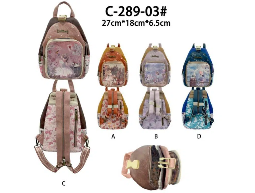 Mochila Sweet Candy con Diseño de Muñeca y Bolsillos Exteriores para Mujer - Imagen 3