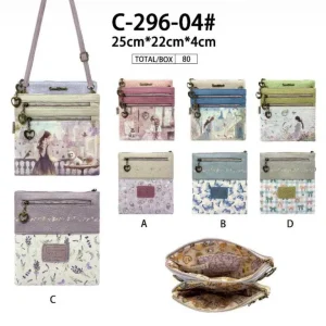 Bolso Bandolera Sintético de Mujer con Muñeca Sweet Candy y 4 Bolsillos Exteriores