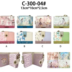 Monedero Sintético de Mujer con Muñeca Sweet Candy, Caja, Bolsillo Interno y Mini Solapa