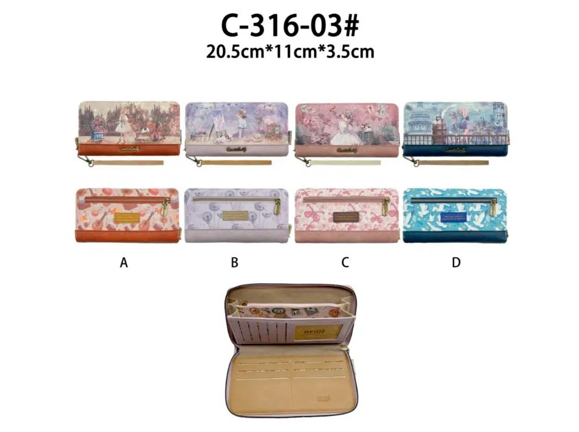 Cartera Sintética de Mujer con Muñeca Sweet Candy, Bolsillo Trasero y Asa Corta Extraíble - Imagen 2