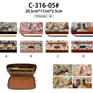 Cartera Sintética de Mujer con Muñeca Sweet Candy, Asa Corta Extraíble y Bolsillo Trasero