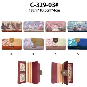 Bonito Monedero Sintético con Diseño Muñeca Sweet Candy, Espacio para Monedas y Tarjetas Mujer