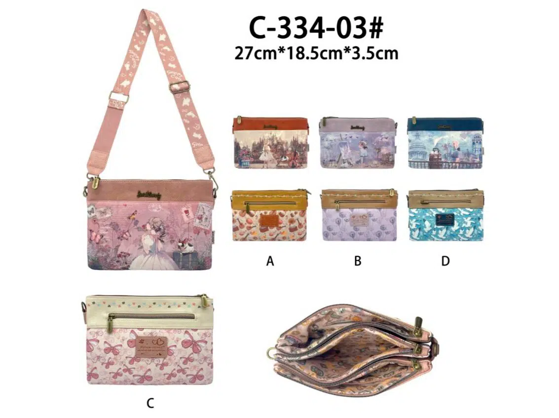 Bolso Bandolera Sintético de Mujer con Muñeca Sweet Candy, 3 Compartimentos y Bolsillo Trasero - Imagen 2