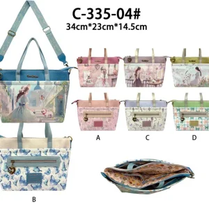 Bolso de Mano Sintético con Muñeca Sweet Candy, Bolsillos Exteriores y Tira Bandolera para Mujer